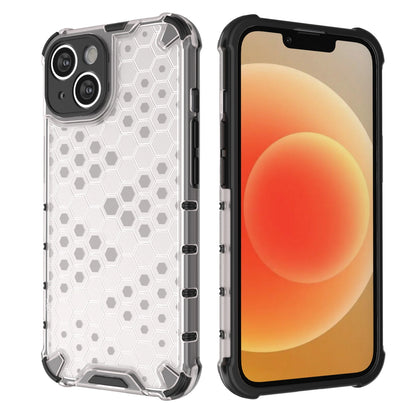 Honeycomb case for iPhone 14 Plus armored hybrid cover blue_17