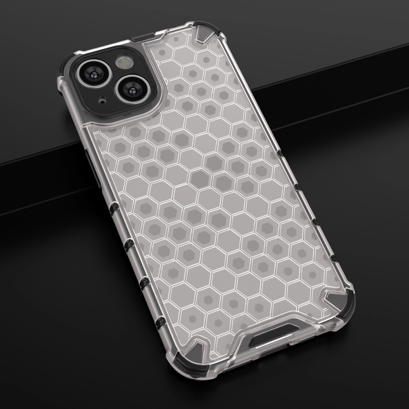Honeycomb case for iPhone 14 Plus armored hybrid cover blue_19