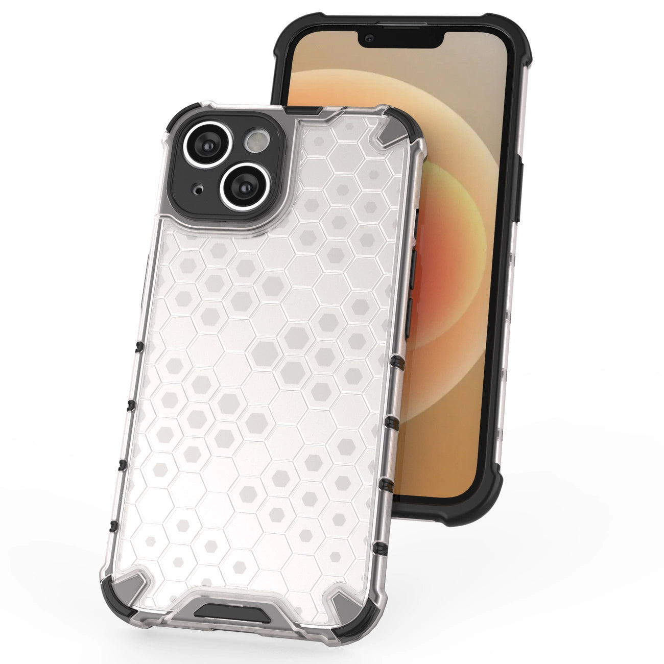 Honeycomb case for iPhone 14 Plus armored hybrid cover blue_6