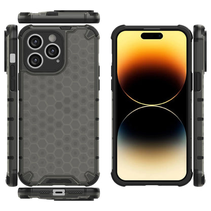 Honeycomb case for iPhone 14 Pro Max armored hybrid cover black_13