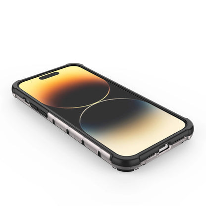 Honeycomb case for iPhone 14 Pro Max armored hybrid cover blue_9
