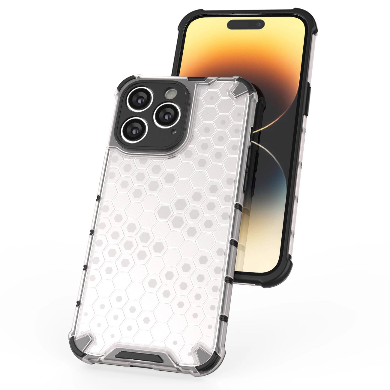 Honeycomb case for iPhone 14 Pro Max armored hybrid cover blue_13