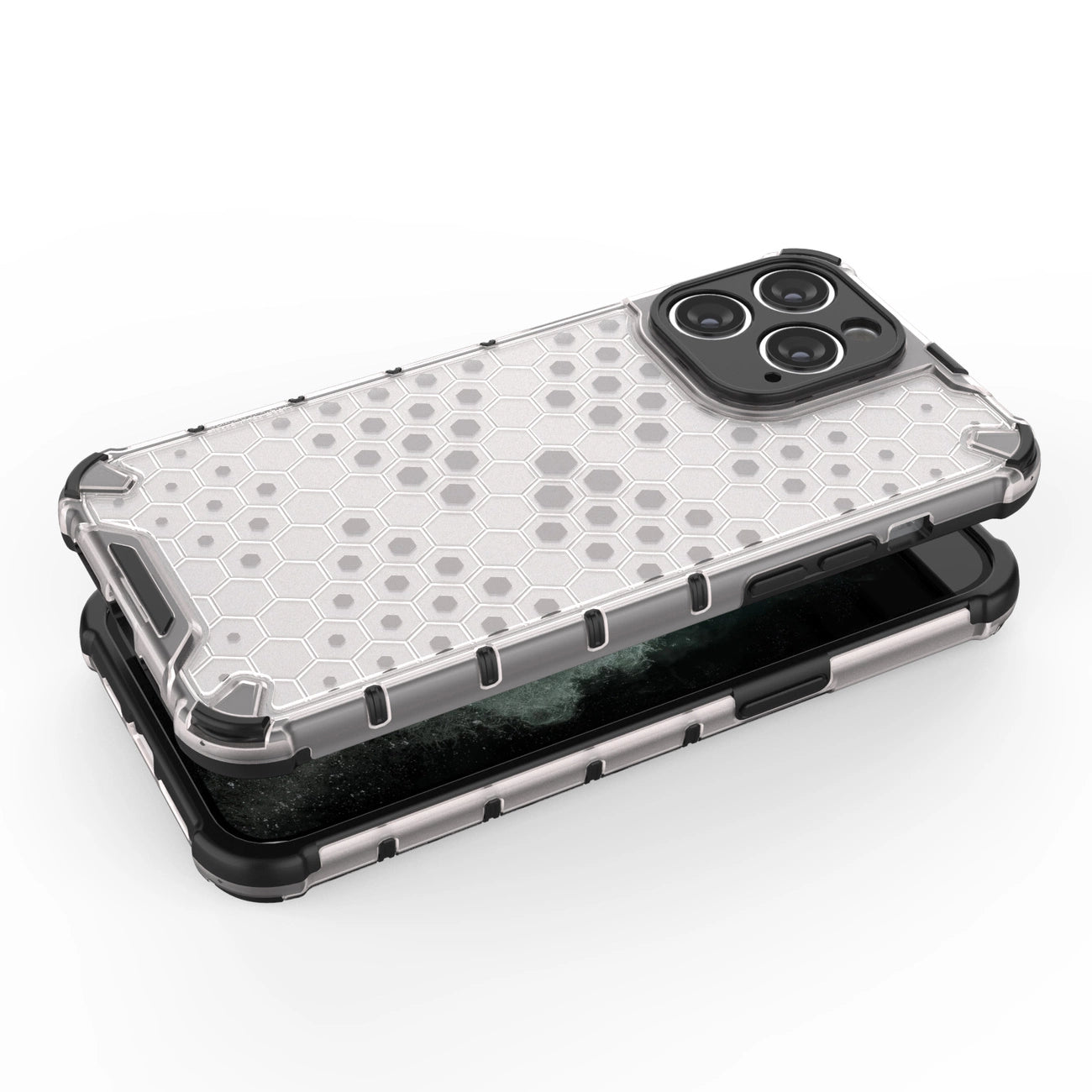 Honeycomb case for iPhone 14 Pro Max armored hybrid cover blue_1