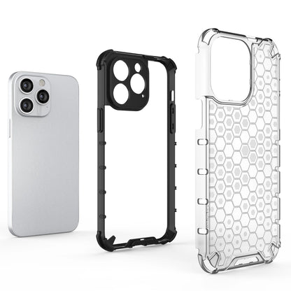 Honeycomb case for iPhone 14 Pro Max armored hybrid cover blue_4