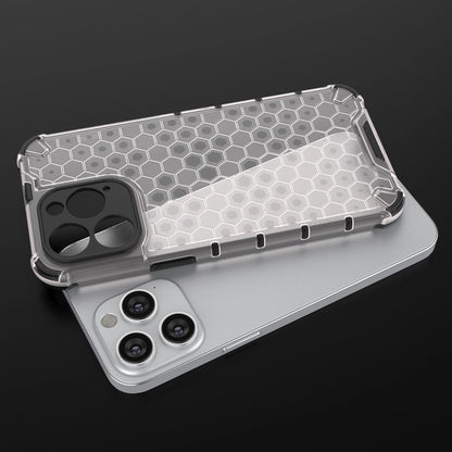Honeycomb case for iPhone 14 Pro Max armored hybrid cover blue_5