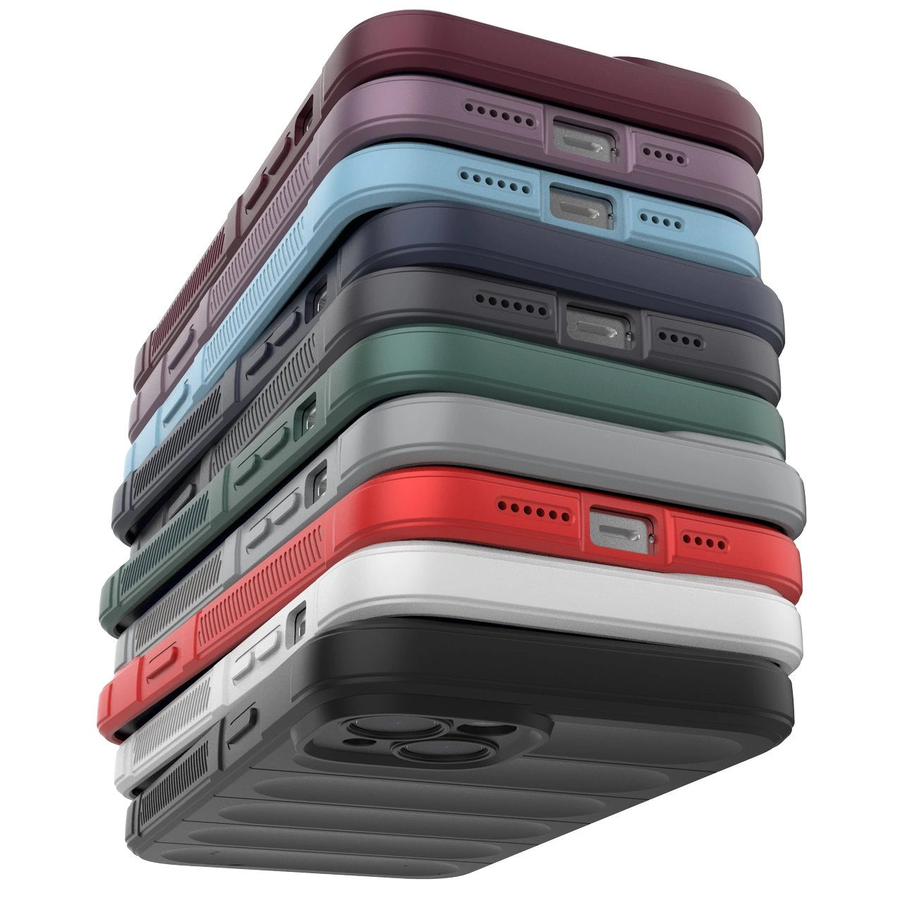 Magic Shield Case case for iPhone 14 Plus elastic armored case in burgundy_16