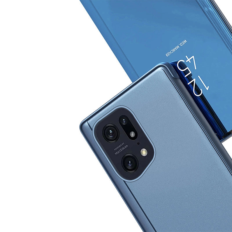 Clear View Case cover for Oppo Find X5 Pro cover with a flap black_5