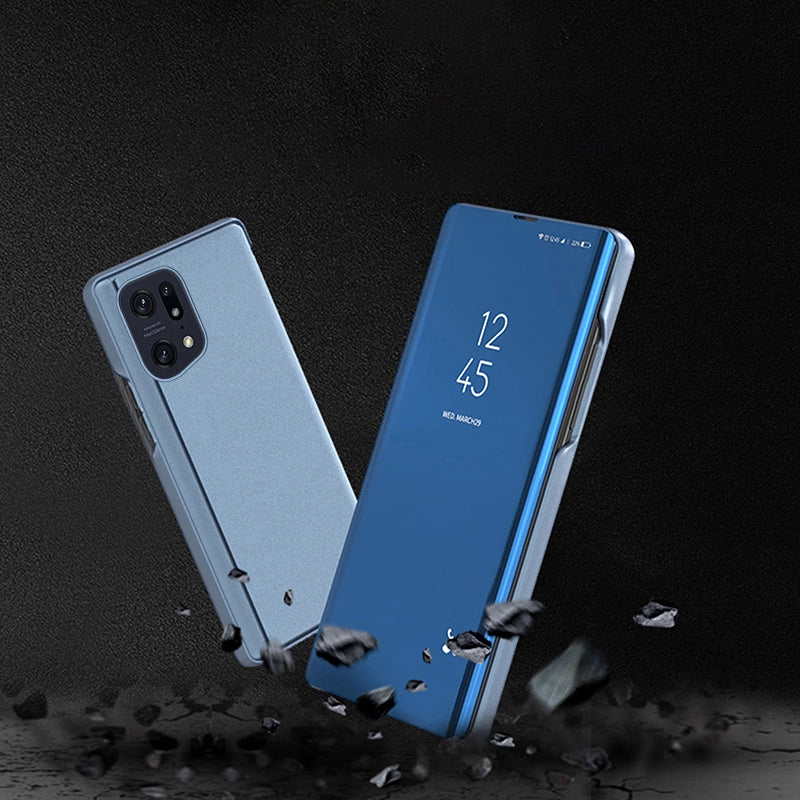 Clear View Case cover for Oppo Find X5 Pro cover with a flap black_7