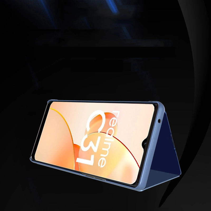 Clear View Case cover for Realme C31 flip cover black_2