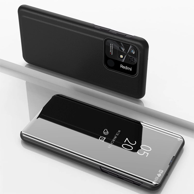 Clear View Case cover for Xiaomi Redmi 10C cover with a flap black_1