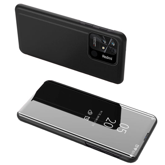 Clear View Case cover for Xiaomi Redmi 10C cover with a flap black_0