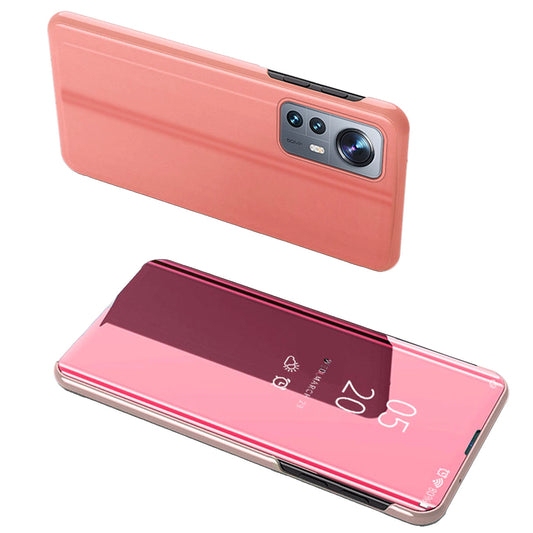 Clear View Case cover for Xiaomi 12 Lite cover with a flap pink_0