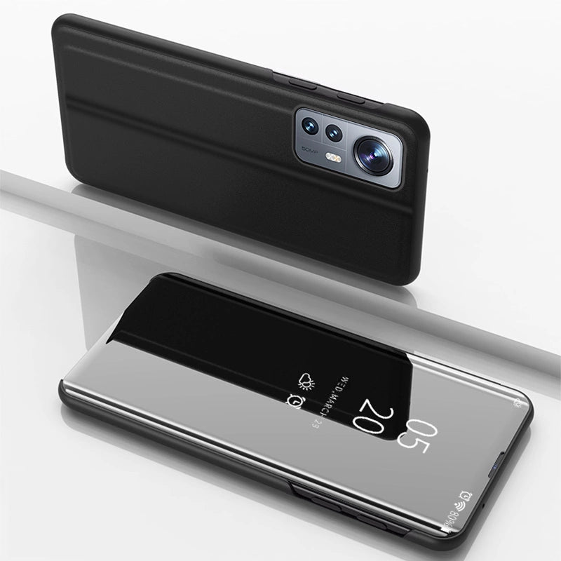 Clear View Case cover for Xiaomi 12 Lite cover with a flap black_1