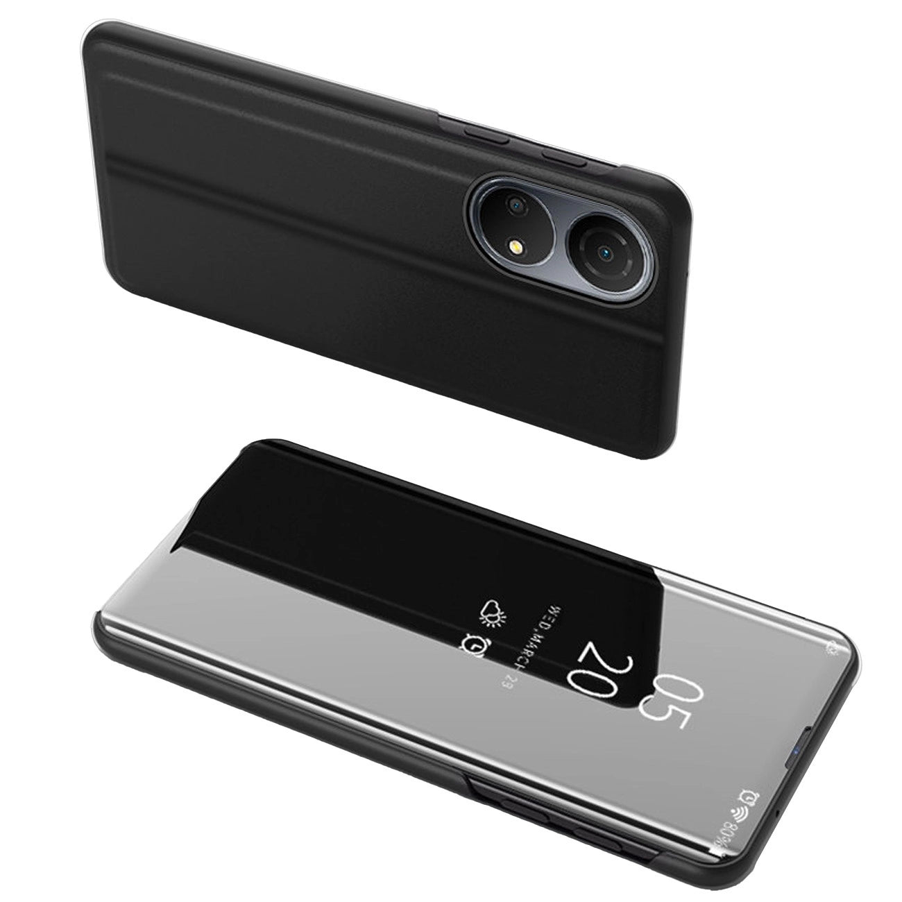 Clear View Case case for Honor X7 / Honor Play 30 Plus flip cover black_0