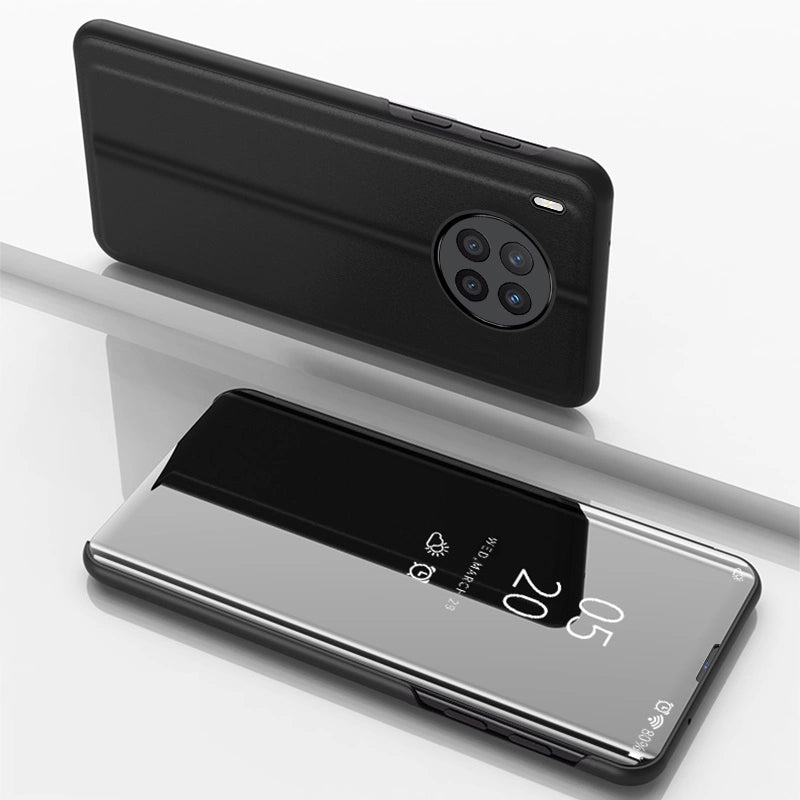 Clear View Case cover for Huawei nova 8i cover with a flap black_1