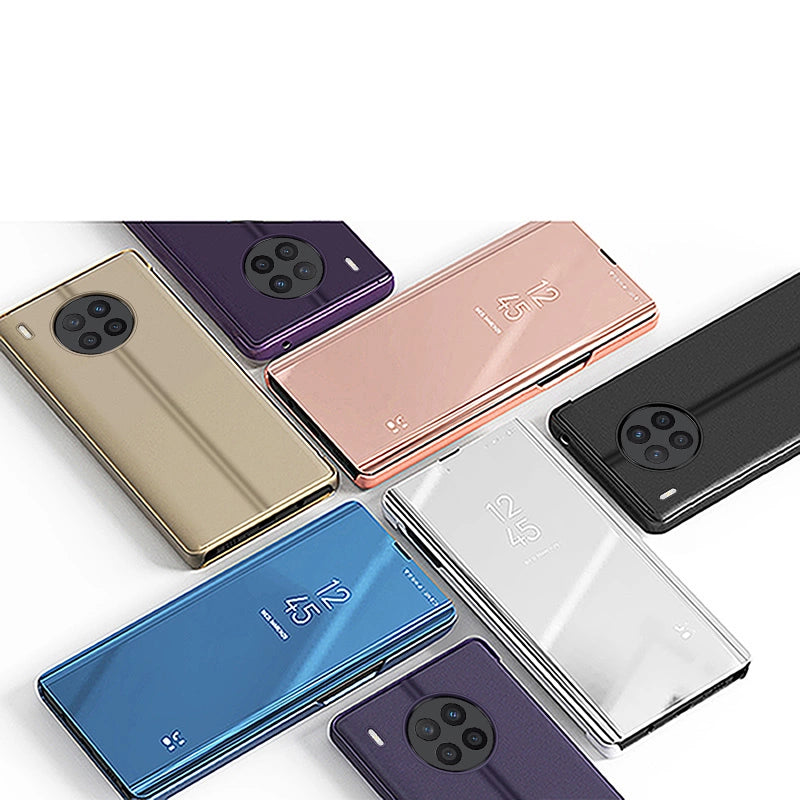 Clear View Case cover for Huawei nova 8i cover with a flap black_4
