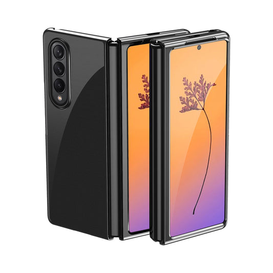 Plating Case for Samsung Galaxy Z Fold 4 cover with a metallic frame black_0