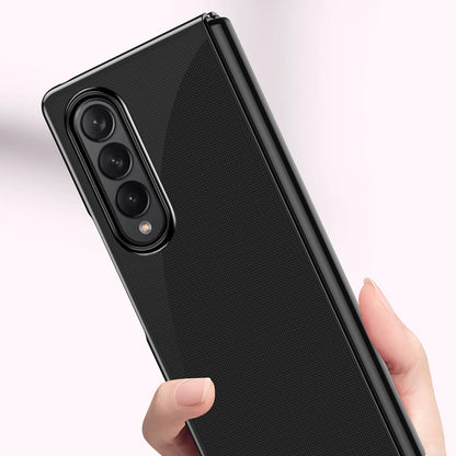Plating Case for Samsung Galaxy Z Fold 4 cover with a metallic frame black_3