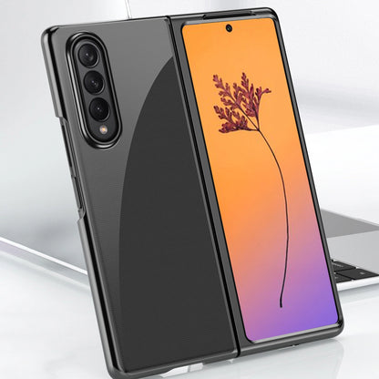 Plating Case for Samsung Galaxy Z Fold 4 cover with a metallic frame black_8