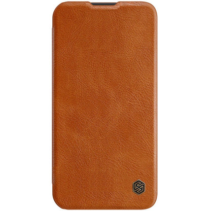 Nillkin Qin Leather Pro Case iPhone 14 Plus Camera Cover Holster Cover Flip Case Brown_6