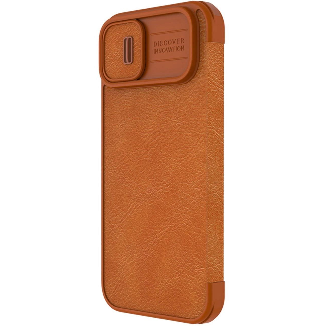 Nillkin Qin Leather Pro Case iPhone 14 Plus Camera Cover Holster Cover Flip Case Brown_2