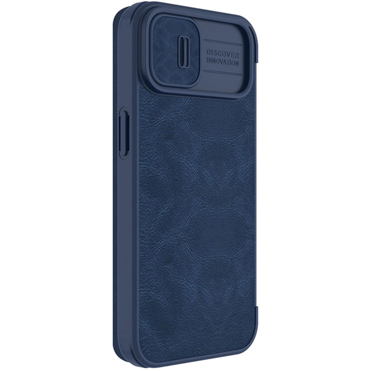 Nillkin Qin Leather Pro Case iPhone 14 Plus Camera Cover Holster Cover Flip Case Blue_3