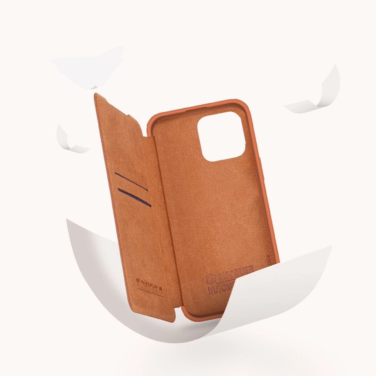 Nillkin Qin Leather Pro Case iPhone 14 Pro Max Camera Cover Holster Cover Flip Case Brown_10