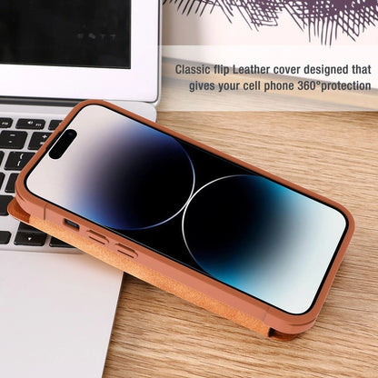 Nillkin Qin Leather Pro Case iPhone 14 Pro Max Camera Cover Holster Cover Flip Case Brown_16
