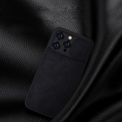 Nillkin Qin Leather Pro Case iPhone 14 Pro Max Camera Cover Holster Cover Flip Case Brown_8
