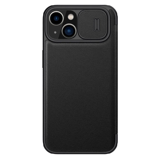 Nillkin Qin Leather Pro Case iPhone 14 Plus Camera Cover Holster Cover Flip Case Black_0