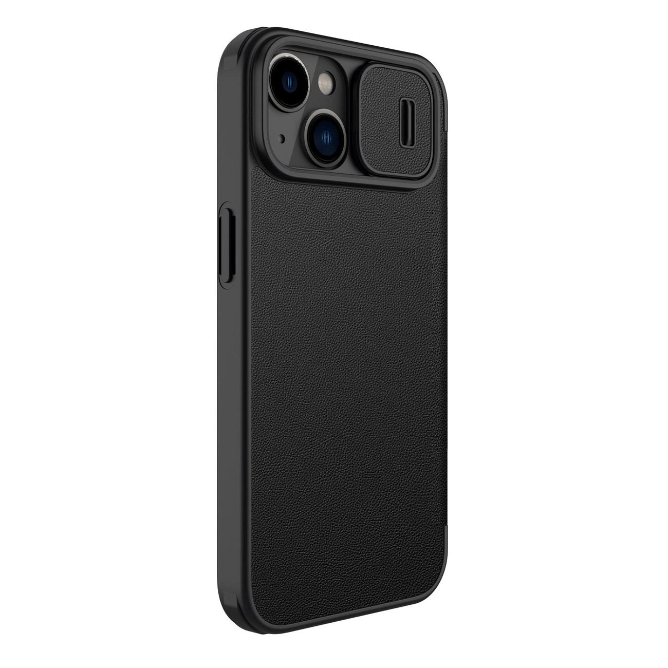 Nillkin Qin Leather Pro Case iPhone 14 Plus Camera Cover Holster Cover Flip Case Black_2