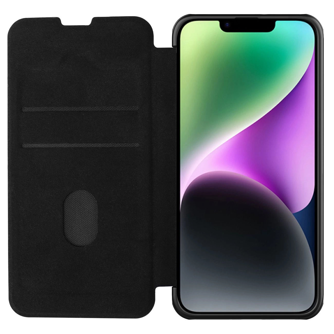 Nillkin Qin Leather Pro Case iPhone 14 Plus Camera Cover Holster Cover Flip Case Black_3