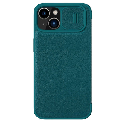 Nillkin Qin Leather Pro Case iPhone 14 Plus Camera Cover Holster Cover Flip Case Green_0