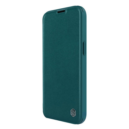 Nillkin Qin Leather Pro Case iPhone 14 Plus Camera Cover Holster Cover Flip Case Green_5