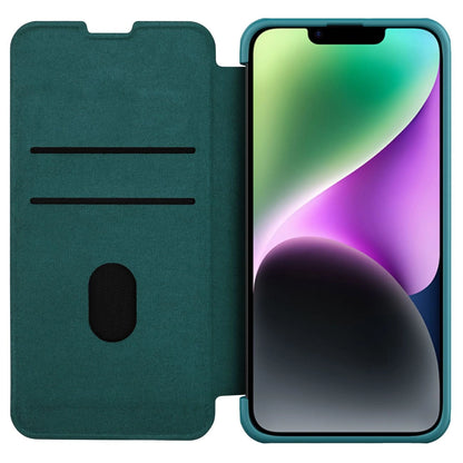 Nillkin Qin Leather Pro Case iPhone 14 Plus Camera Cover Holster Cover Flip Case Green_3