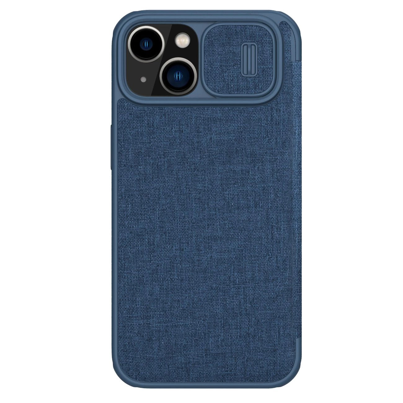 Nillkin Qin Cloth Pro Case Case for iPhone 14 Plus Camera Cover Holster Cover Flip Case Blue_0