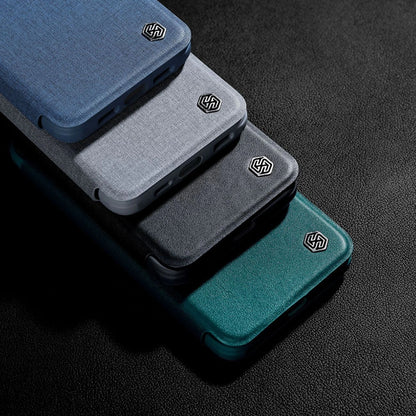 Nillkin Qin Cloth Pro Case Case for iPhone 14 Plus Camera Cover Holster Cover Flip Case Blue_18