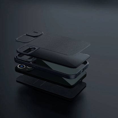 Nillkin Qin Cloth Pro Case Case for iPhone 14 Plus Camera Cover Holster Cover Flip Case Gray_10