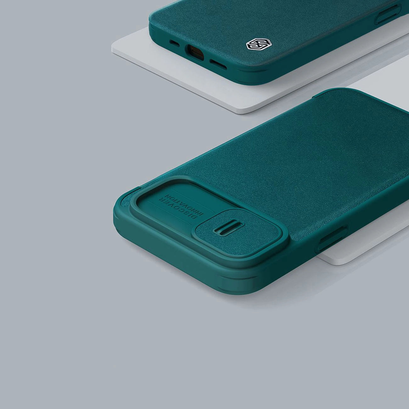 Nillkin Qin Cloth Pro Case Case for iPhone 14 Plus Camera Cover Holster Cover Flip Case Gray_16