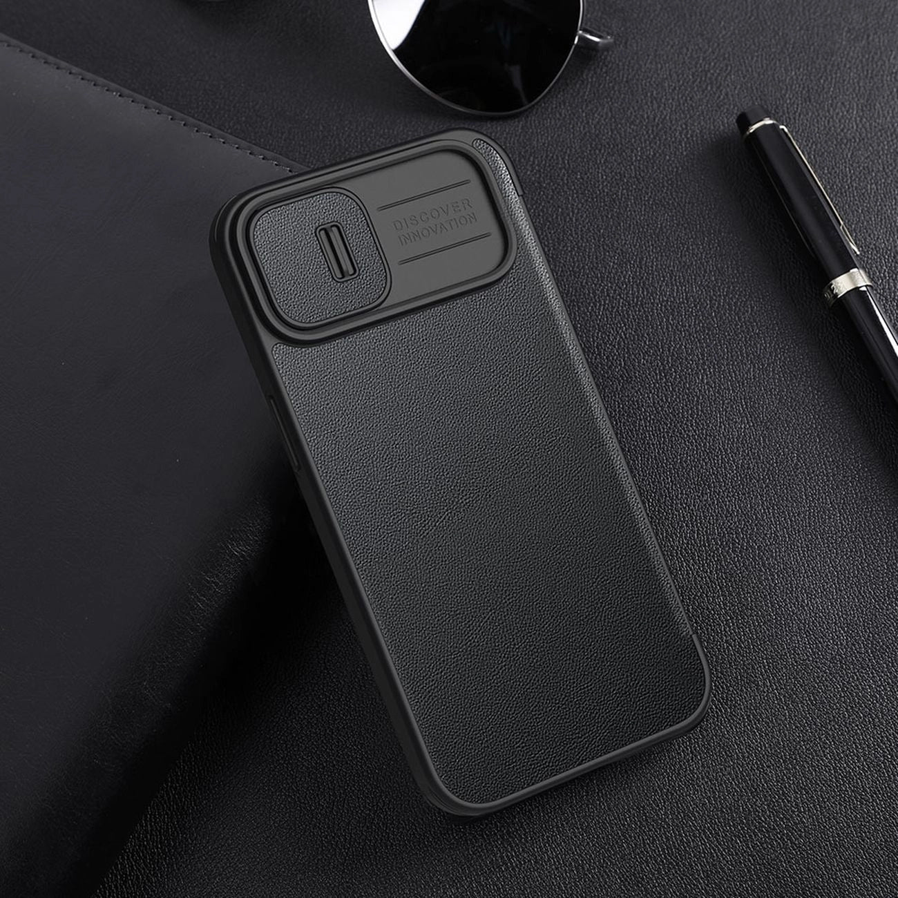 Nillkin Qin Cloth Pro Case Case for iPhone 14 Plus Camera Cover Holster Cover Flip Case Gray_19