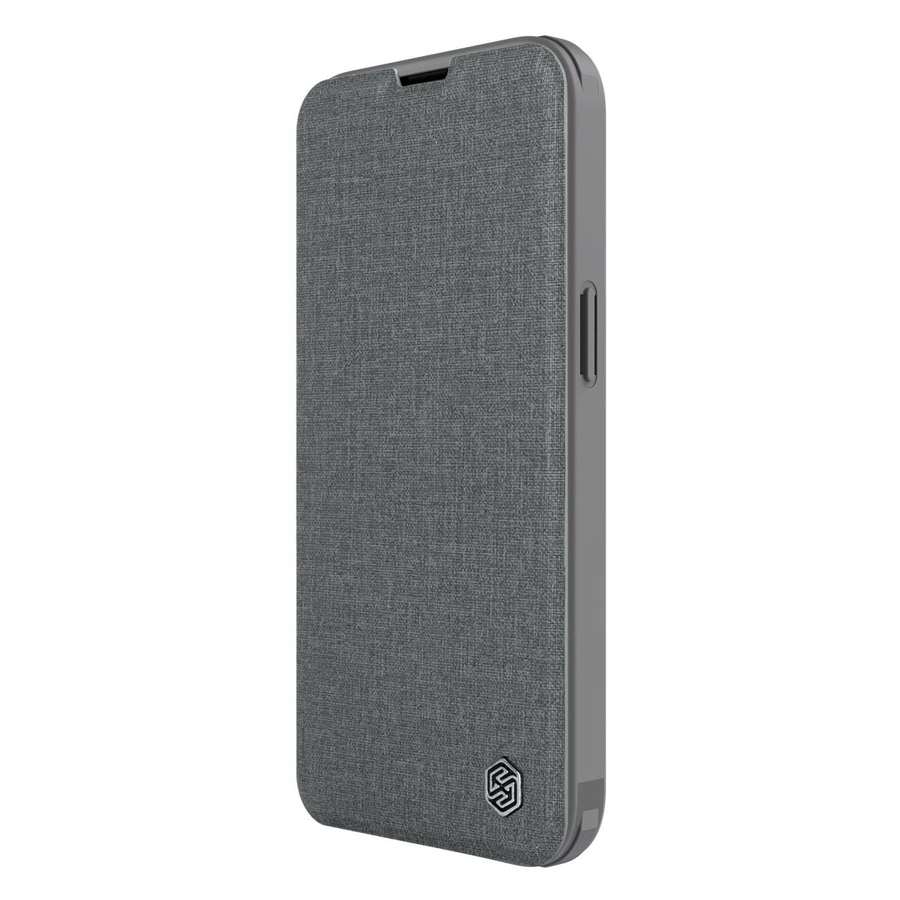 Nillkin Qin Cloth Pro Case Case for iPhone 14 Plus Camera Cover Holster Cover Flip Case Gray_5