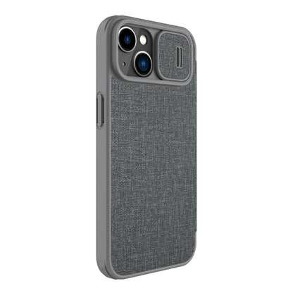 Nillkin Qin Cloth Pro Case Case for iPhone 14 Plus Camera Cover Holster Cover Flip Case Gray_3