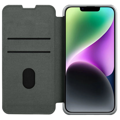 Nillkin Qin Cloth Pro Case Case for iPhone 14 Plus Camera Cover Holster Cover Flip Case Gray_2