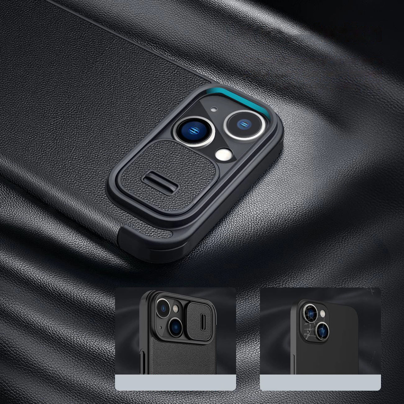 Nillkin Qin Cloth Pro Case Case for iPhone 14 Plus Camera Cover Holster Cover Flip Case Gray_8