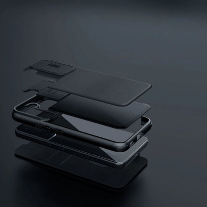 Nillkin Qin Cloth Pro Case Case for iPhone 14 Pro Max Camera Cover Holster Cover Flip Case Blue_10