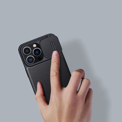 Nillkin Qin Cloth Pro Case Case for iPhone 14 Pro Max Camera Cover Holster Cover Flip Case Blue_13
