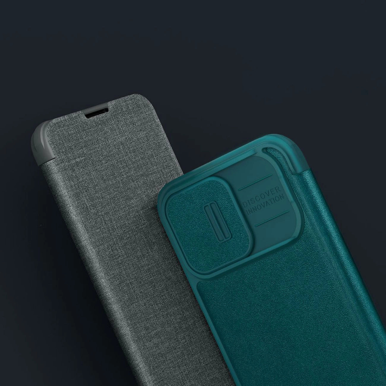 Nillkin Qin Cloth Pro Case Case for iPhone 14 Pro Max Camera Cover Holster Cover Flip Case Blue_14