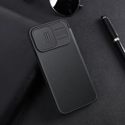 Nillkin Qin Cloth Pro Case Case for iPhone 14 Pro Max Camera Cover Holster Cover Flip Case Blue_18