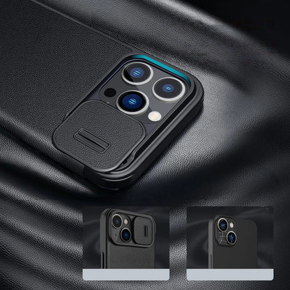 Nillkin Qin Cloth Pro Case Case for iPhone 14 Pro Max Camera Cover Holster Cover Flip Case Blue_8