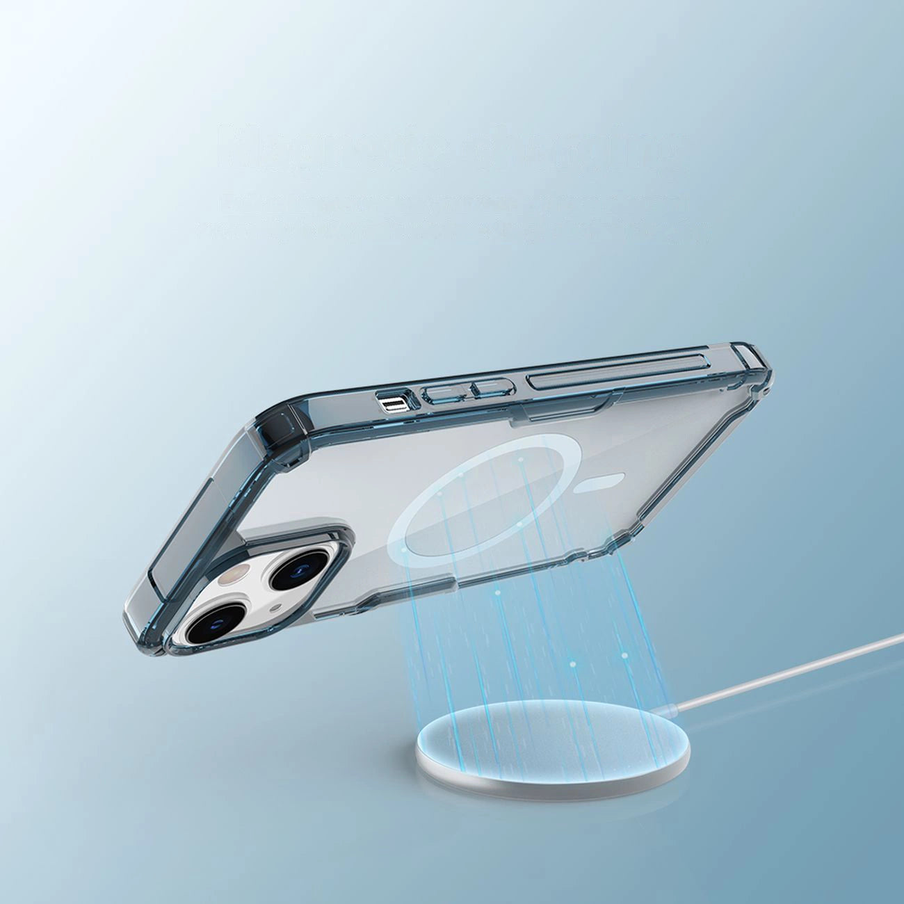 Nillkin Nature Pro Magnetic Case iPhone 14 Plus magnetic case MagSafe blue_7